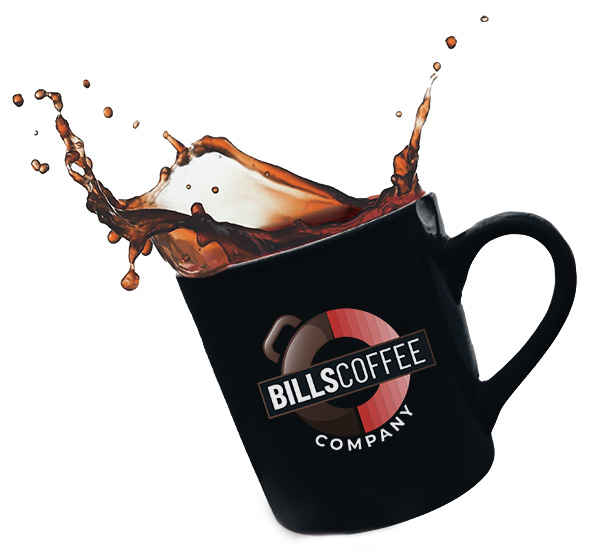 Bills Coffee Company Logo on a cup of coffee